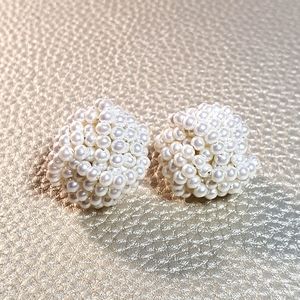 Mini Faux Pearls with Goldtone Back Post